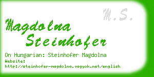 magdolna steinhofer business card